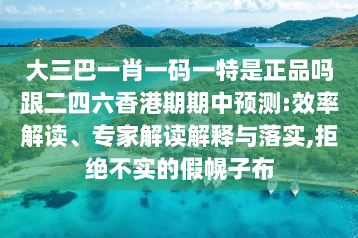 大三巴一肖一碼一特是正品嗎跟二四六香港期期中預(yù)測(cè):效率解讀、專家解讀解釋與落實(shí),拒絕不實(shí)的假幌子布