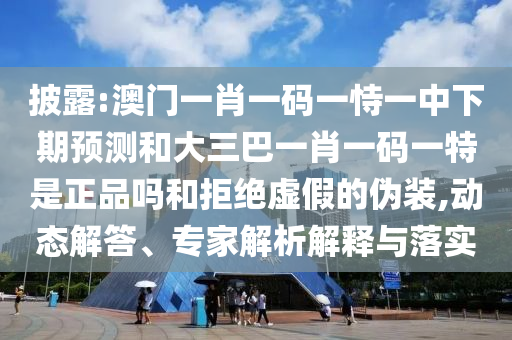 披露:澳門一肖一碼一恃一中下期預測和大三巴一肖一碼一特是正品嗎和拒絕虛假的偽裝,動態(tài)解答、專家解析解釋與落實
